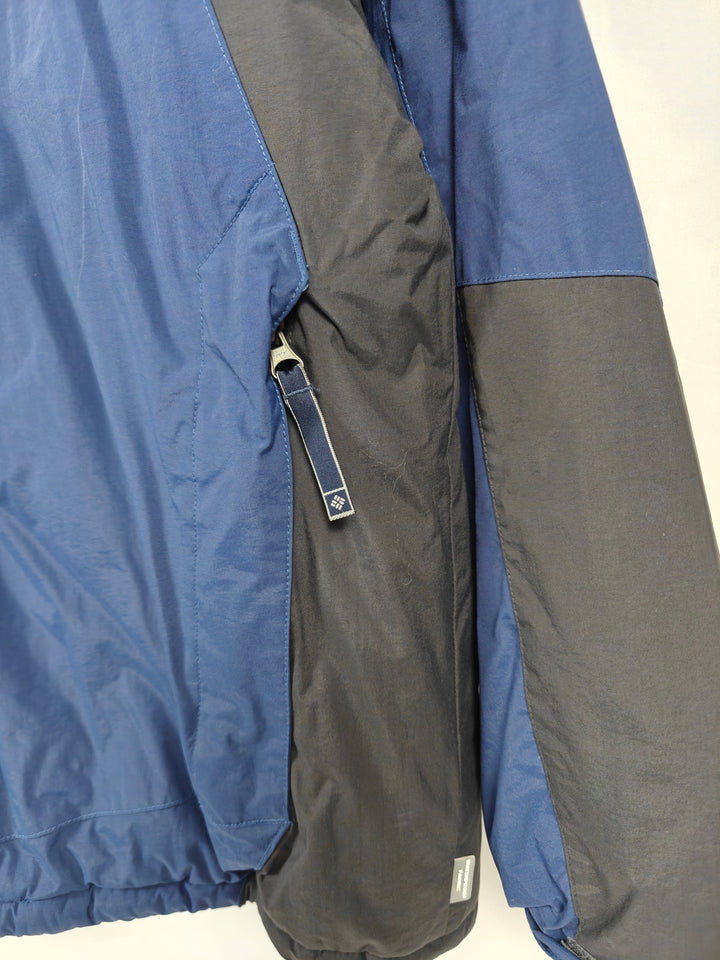 Mens Columbia Waterproof Insulated Winter Jacket Blue Black Large