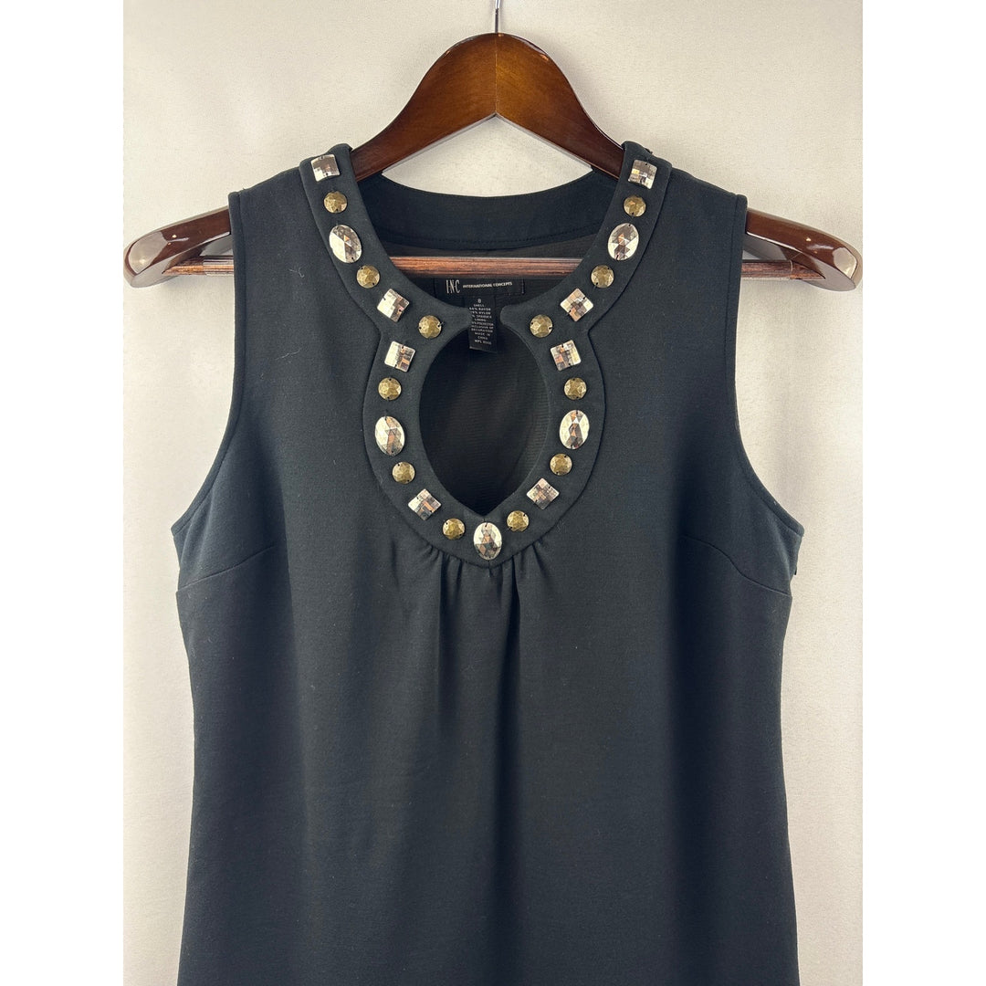 Women’s INC International Concepts Size 8 Black Sleeveless Midi Dress