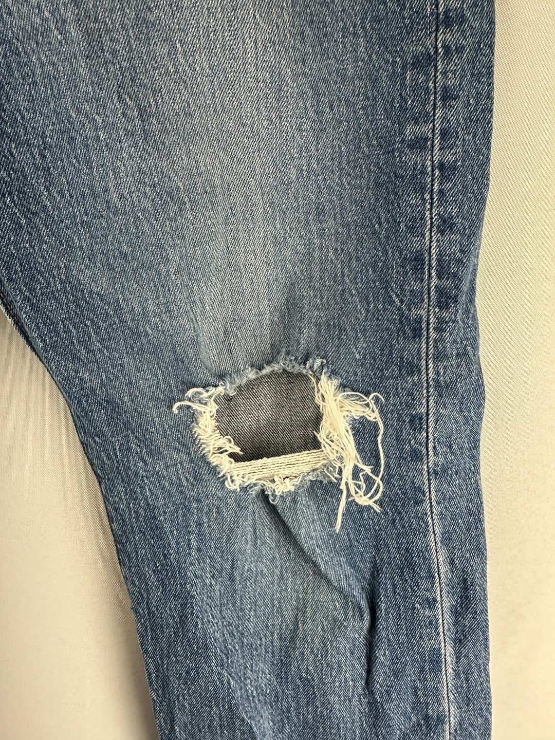 Womens Levis Wedgie Straight Ankle Length Distressed Jeans Size 29