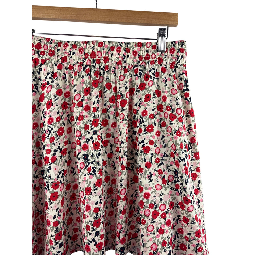 Women’s Vero Moda Large Cream Floral Flowy Mini Skirt