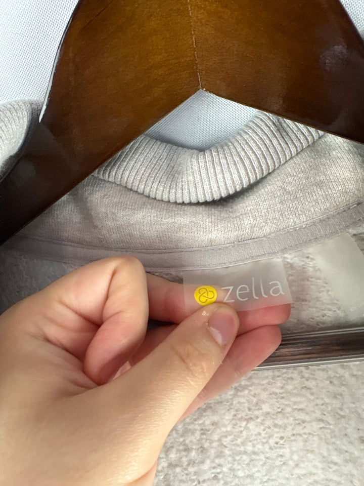 Women’s Zella Small Pale Gray Zip-Up Hoodie