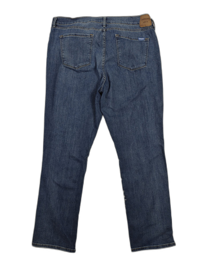 Womens Denizen From Levis High Rise Straight Leg Jeans Blue Size 34x32