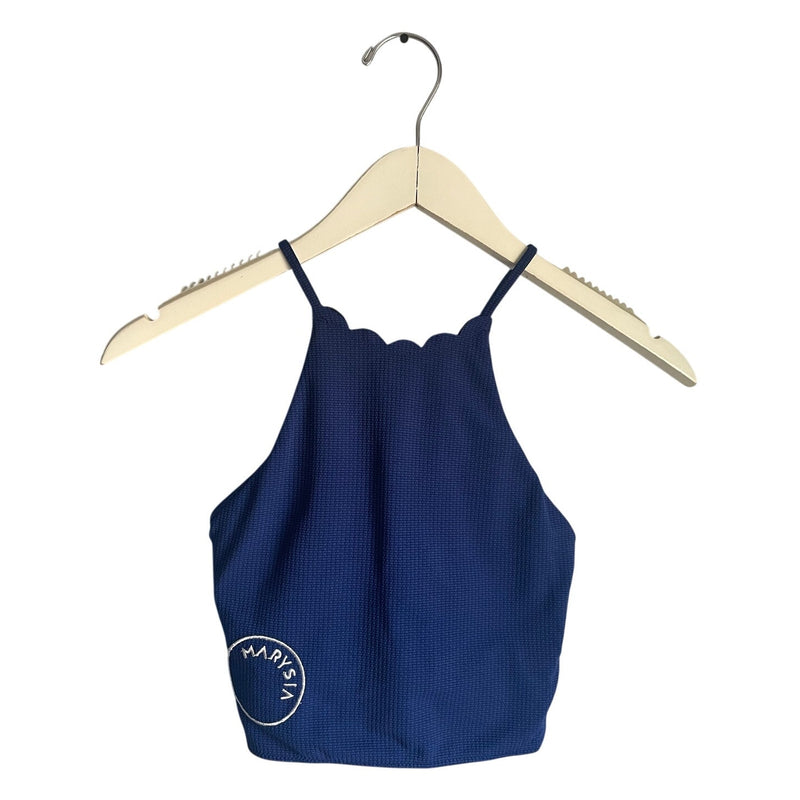 Marysia Navy Blue Halter Bikini Tankini top swim suit bathing suit size Small