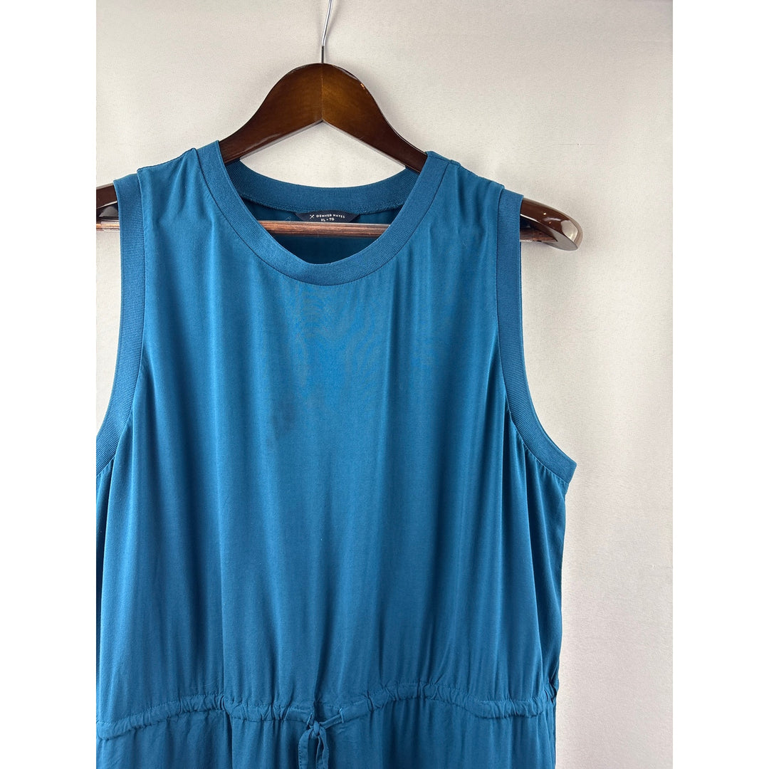 Women’s Denver Hayes XL Dark Teal Sleeveless Midi Dress