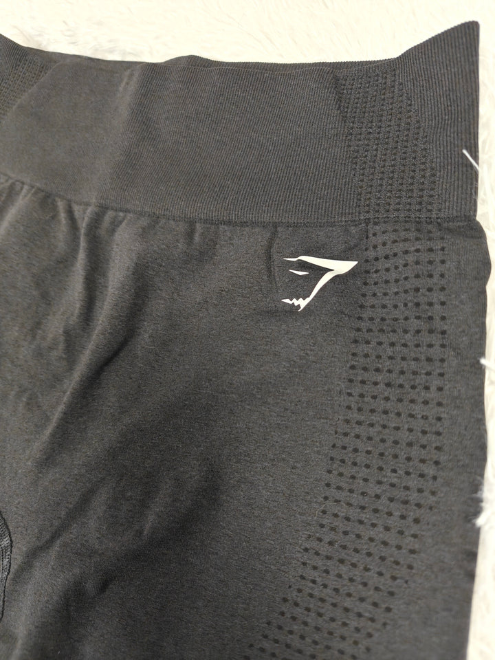 Womens Gymshark Seamless Workout Shorts Black Size XL