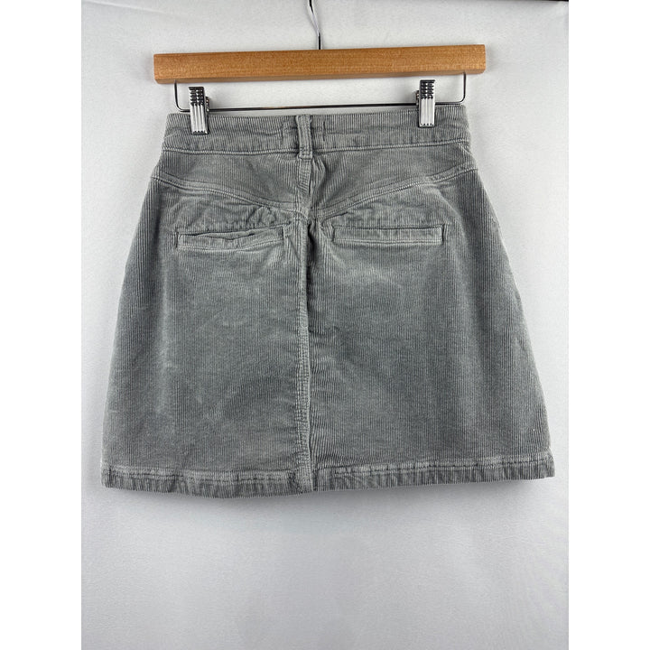 Women’s Pilcro Size 2 Light Grey Corduroy Mini Skirt