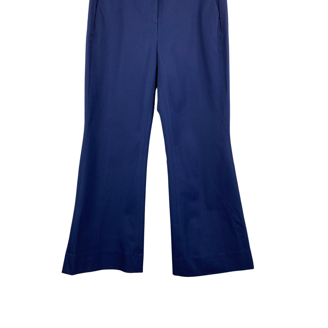 J.Crew Kelsey Pant Womens Size 4 Navy Blue Flare Leg Trousers