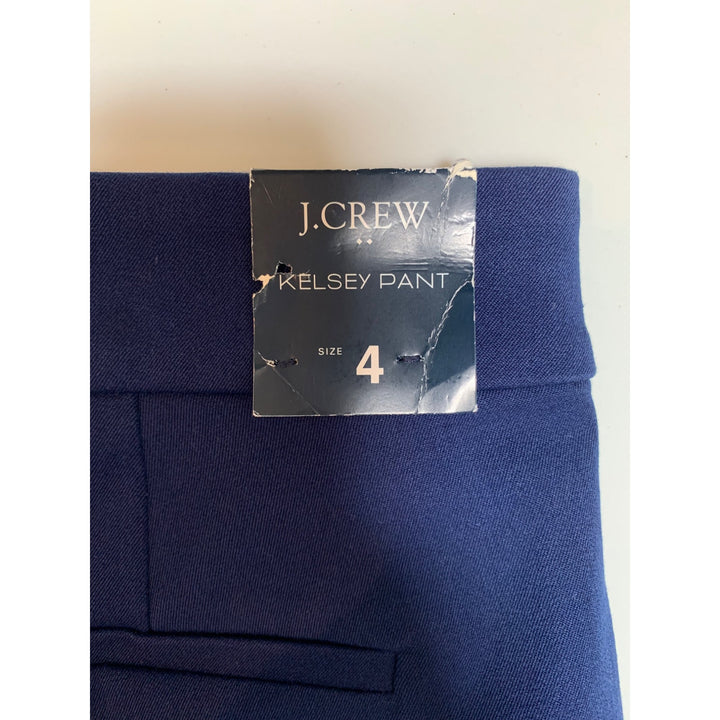 J.Crew Kelsey Pant Womens Size 4 Navy Blue Flare Leg Trousers