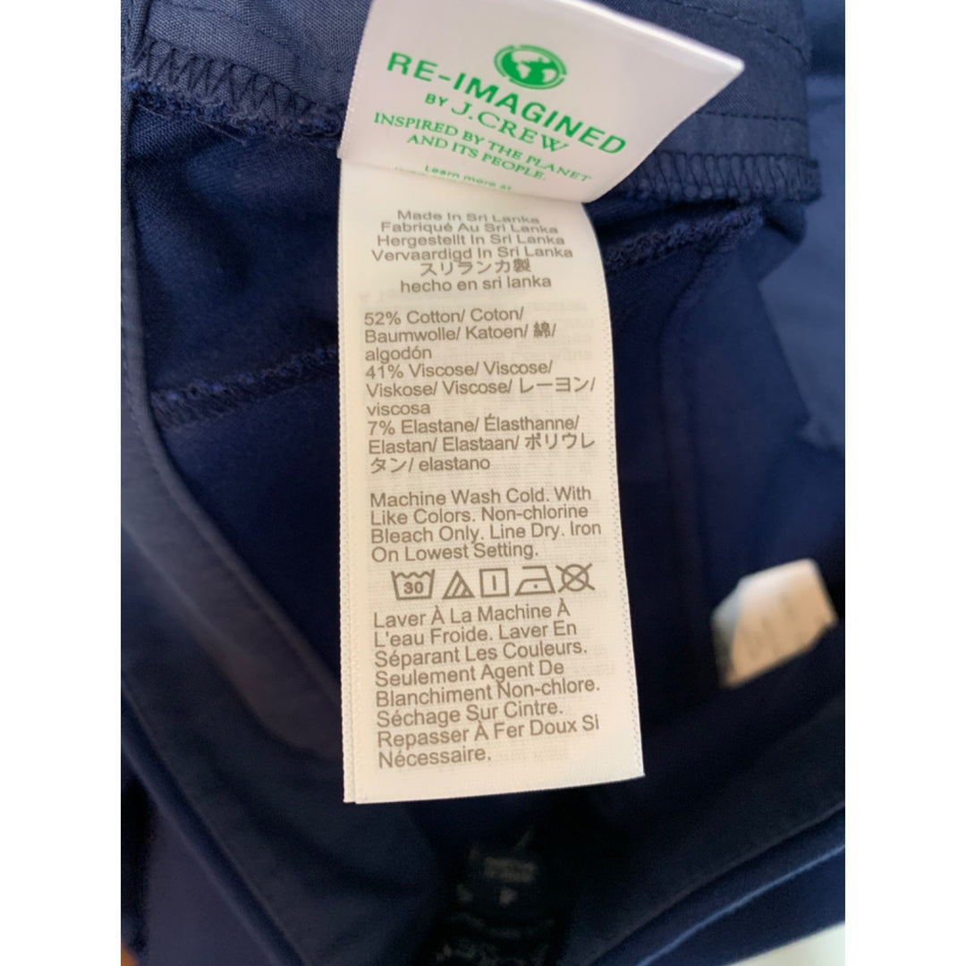 J.Crew Kelsey Pant Womens Size 4 Navy Blue Flare Leg Trousers