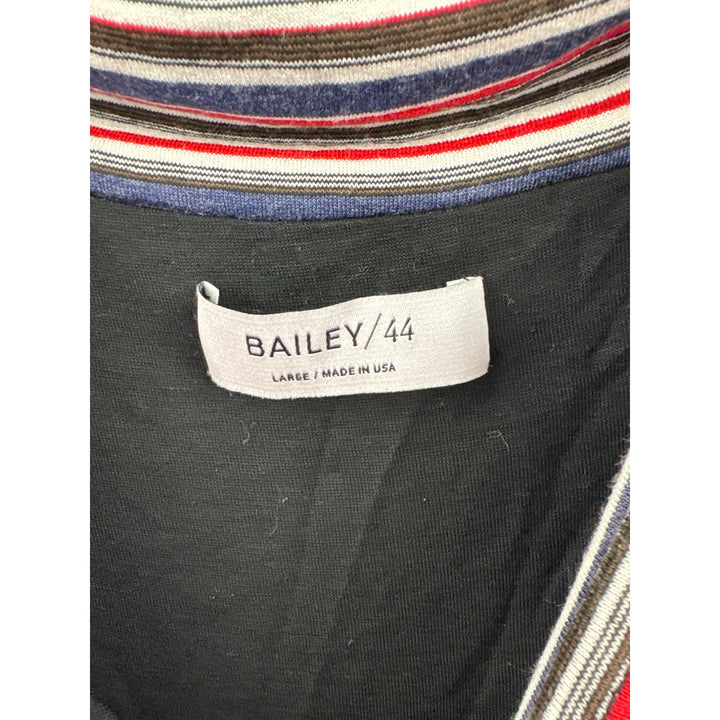 Women’s Bailey/44 Large Off the Shoulder Red, White, Blue, & Black Striped Shirt