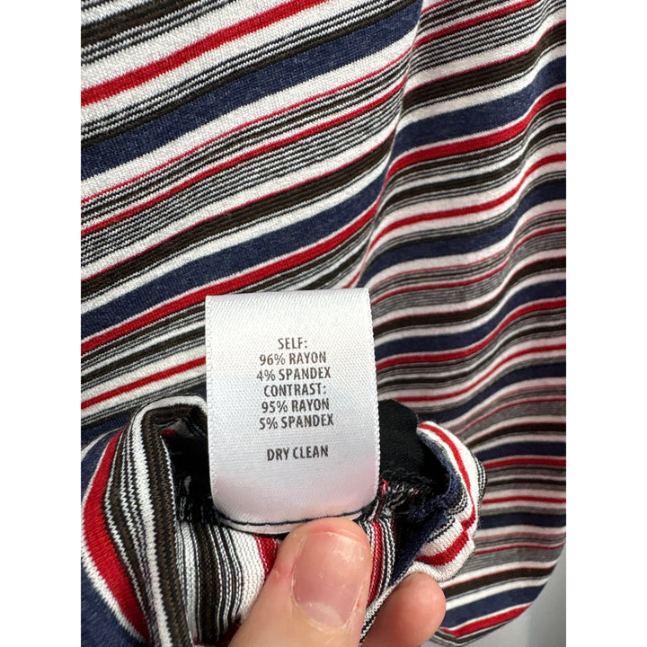 Women’s Bailey/44 Large Off the Shoulder Red, White, Blue, & Black Striped Shirt