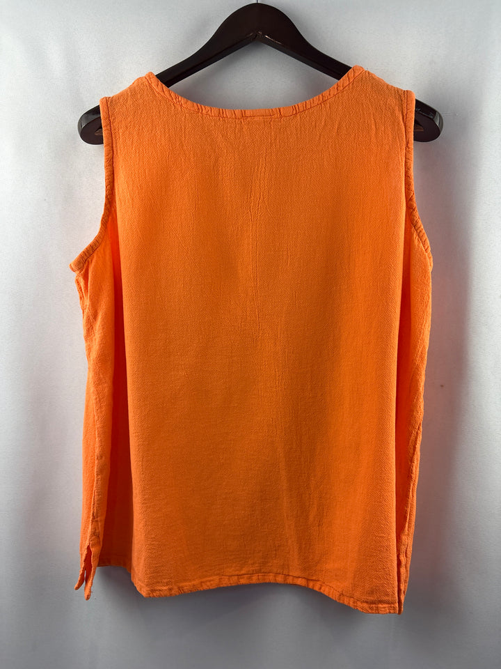 Women’s Oh My Gauze! XXL Bright Orange Sleeveless Blosue