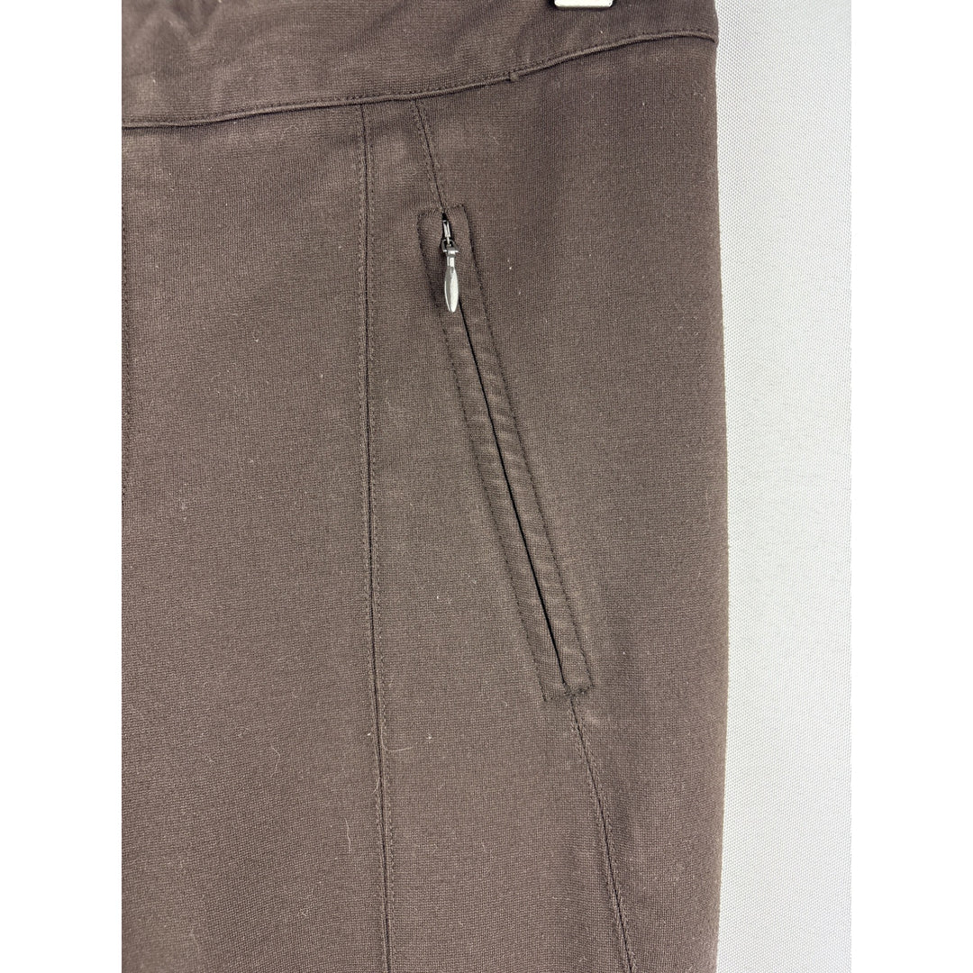 Vince Womens Size 6 Brown Slim Fit Pants With Front Zipper Pockets