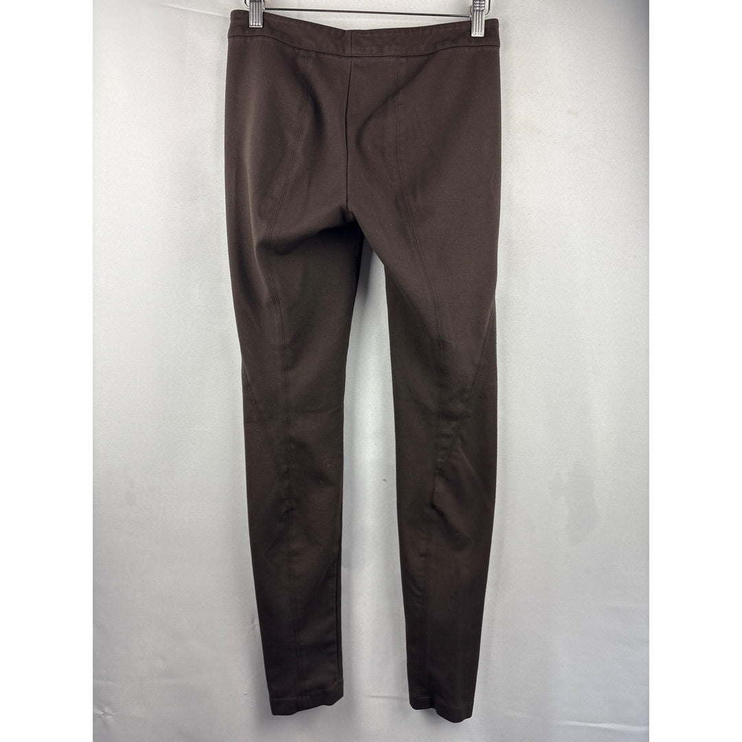 Vince Womens Size 6 Brown Slim Fit Pants With Front Zipper Pockets