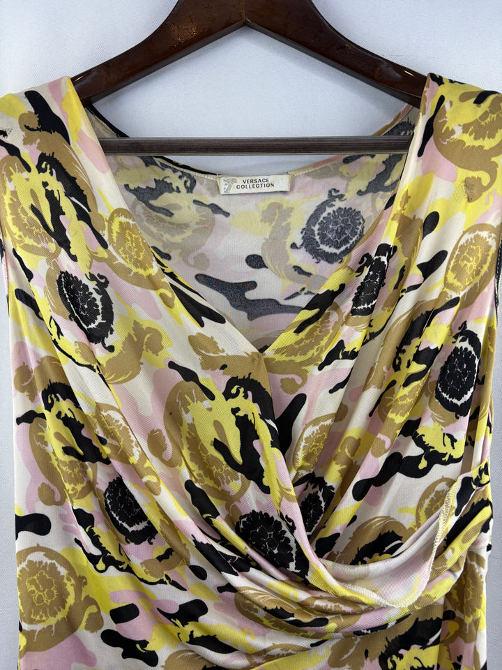 Women’s Versace Collection Size 8 Multicolor Patterned Blouse