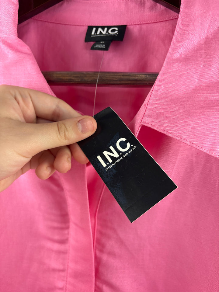 Women’s INC International Concepts XL Bubblegum Pink Button Up