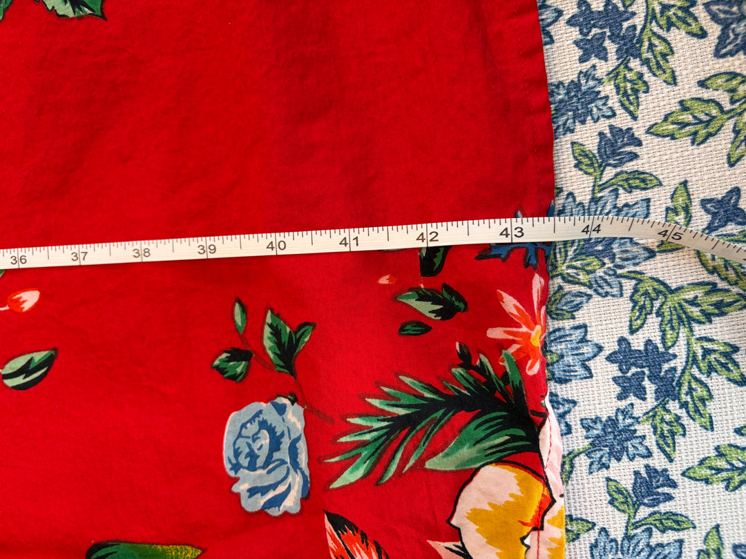 NAOO Red Floral Tropical Women's Maxi Dress Size M