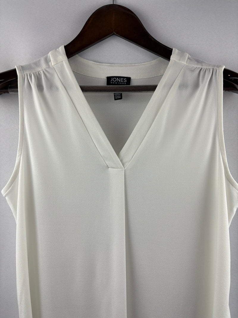 Women’s Jones New York Medium White Sleeveless Blouse