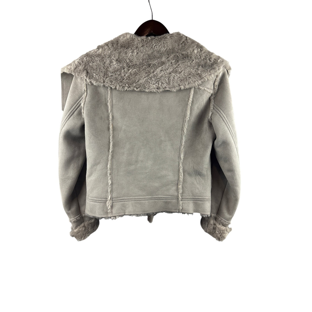 Women’s I.N.C International Concepts Medium Taupe Suede Motor Style Jacket
