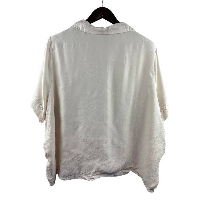 Women’s Dissh Size 10 Cream Short Sleeve Button Up