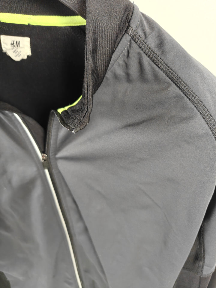 Men’s H&amp;M Sport Running Jacket Black Gray XL
