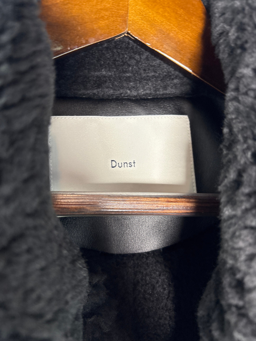 Dunst Unisex Small Black Loose Fit Shearling Jacket