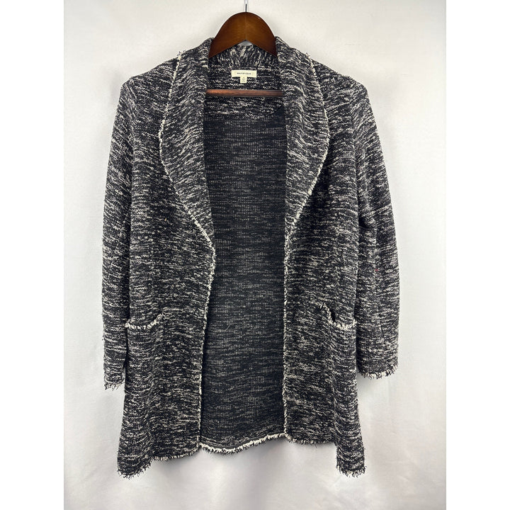 Women’s Max Studio Small Black & White Tweed Long Blazer