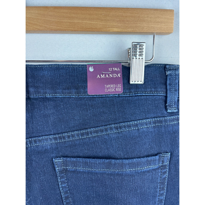 Women’s Gloria Vanderbilt Size 12 Dark Blue Tapered Leg Jeans