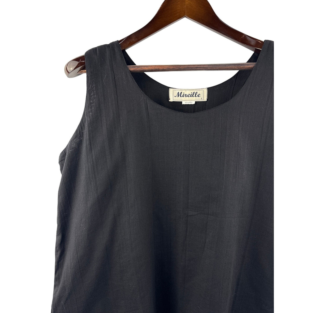 Women’s Mireille Large Black Tank Blouse