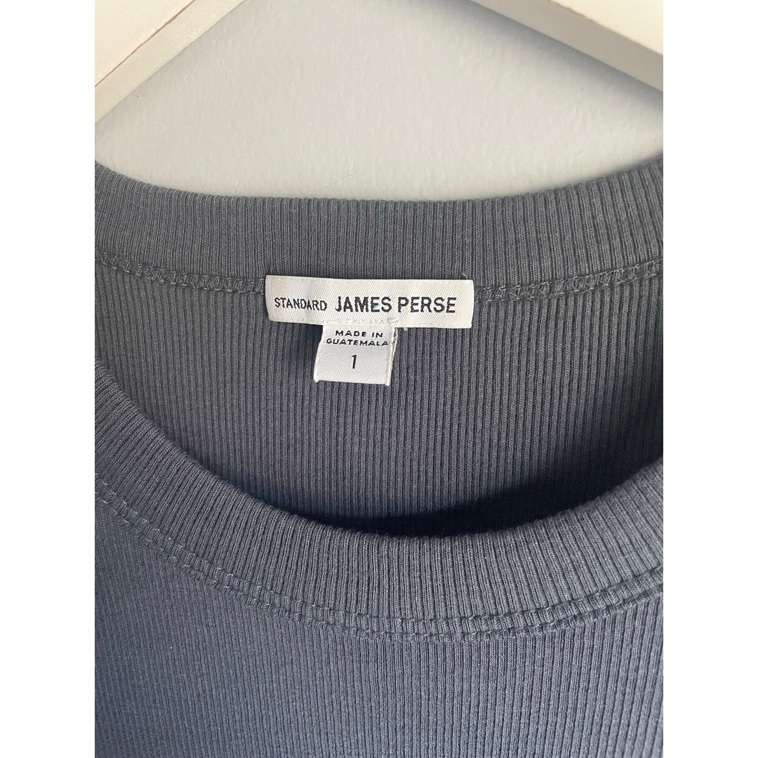Standard James Perse Grey Minimalist Ribbed Tank Top Racerback Basic Staple size small 100% cotton
