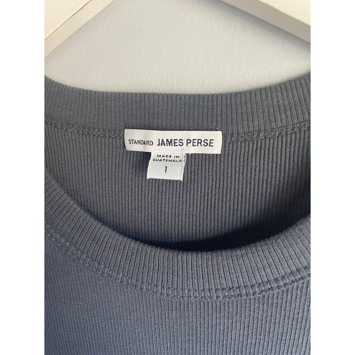 Standard James Perse Grey Minimalist Ribbed Tank Top Racerback Basic Staple size small 100% cotton