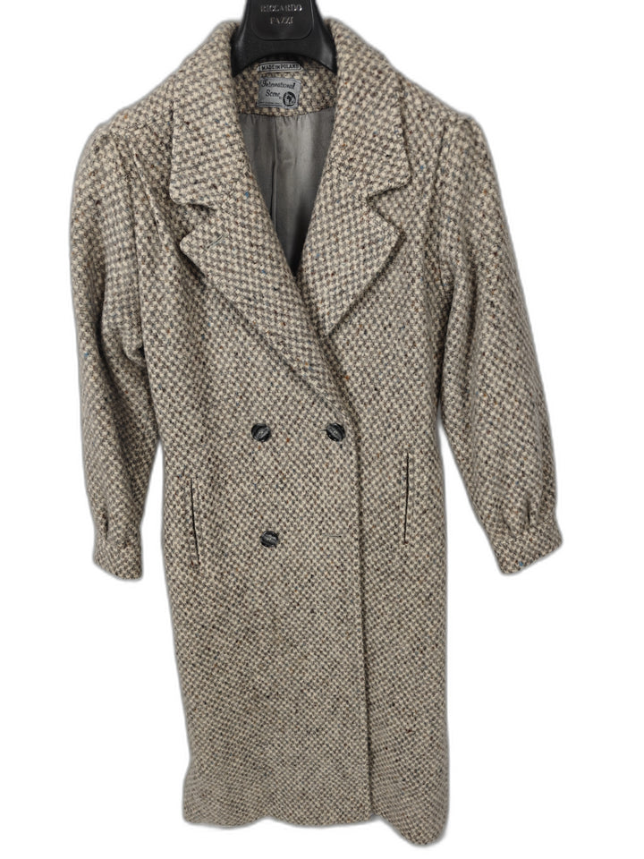 Womens International Scene Vintage Double Breasted Tweed Coat Size 5 6