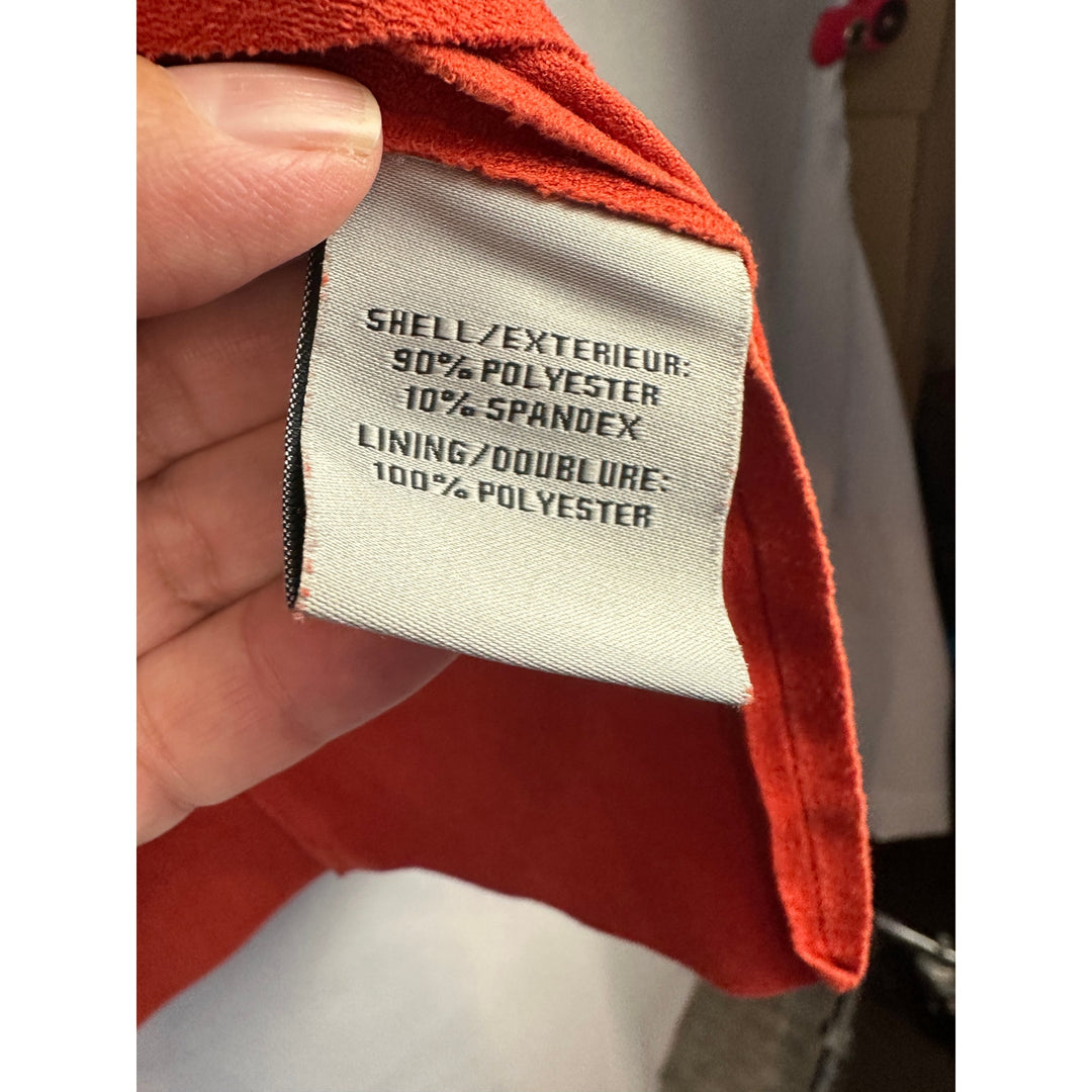 Women’s Bagatelle Collection Orange Faux Suede Drape Cardigan Size Small