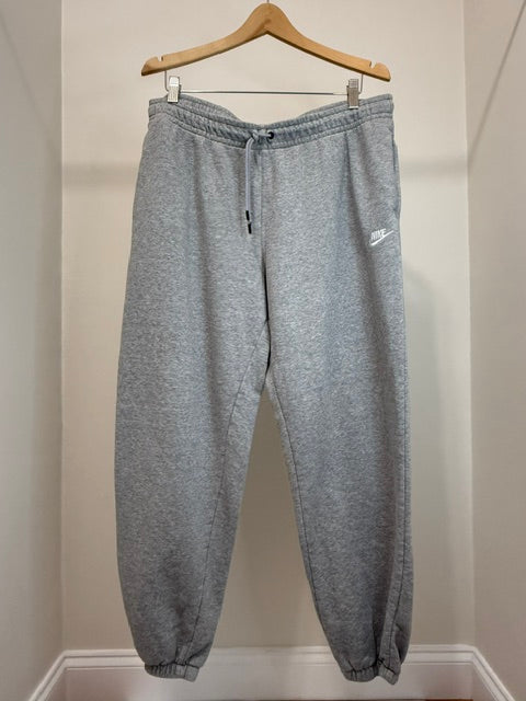 Nike Classic Gray Cotton Blend Drawstring Jogger Sweatpants XL