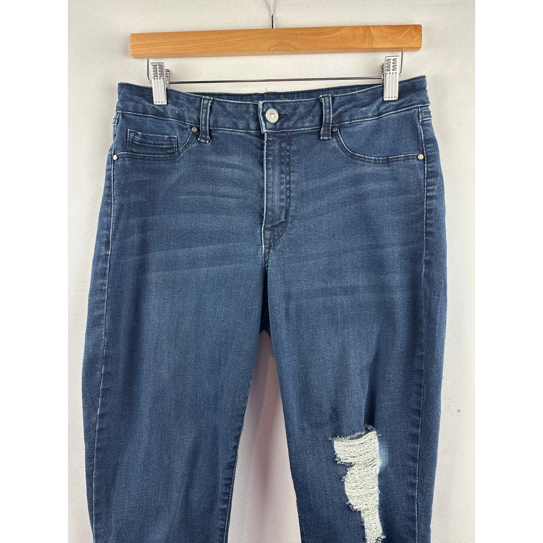 Women’s Rewash Brand Size 11 Dark Blue Distressed Skinny Jeans