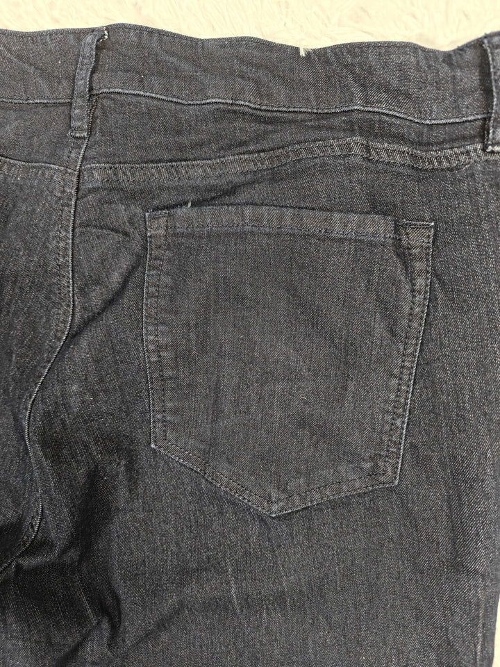 Womens LOFT Curvy Kick Crop Jeans Dark Wash Size 31/12