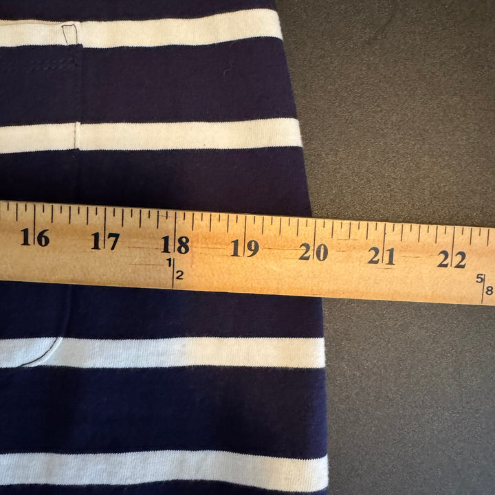 Boden Navy Blue Striped 3/4 Sleeve Shift Dress w/ Pockets, Size 8