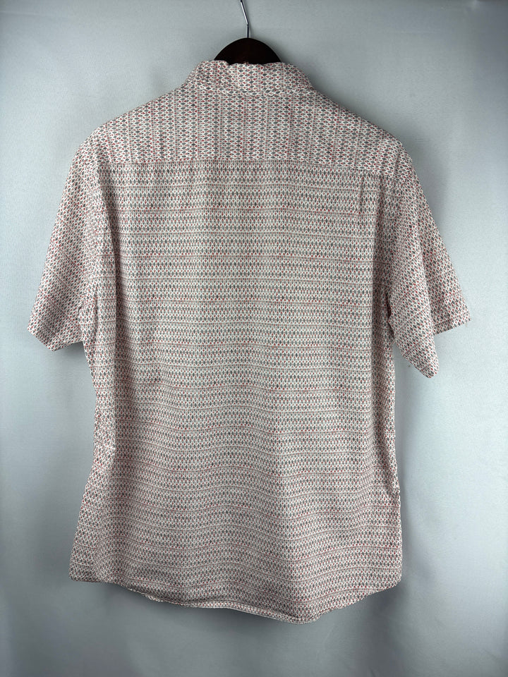 Men’s Rodd &amp; Gunn 2XL Red &amp; Gray Abstract Pattern Button Up