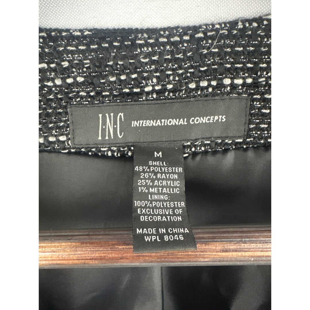 Women’s I.N.C Medium Black & White Blazer w/ Silver Beading