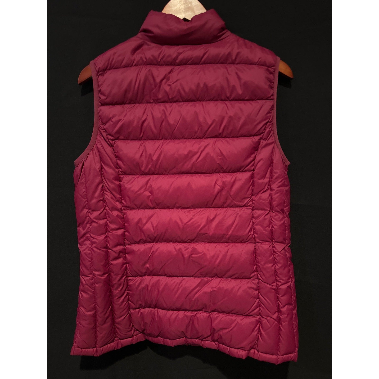 Market & Spruce Maroon Down Puffer Vest Sz L