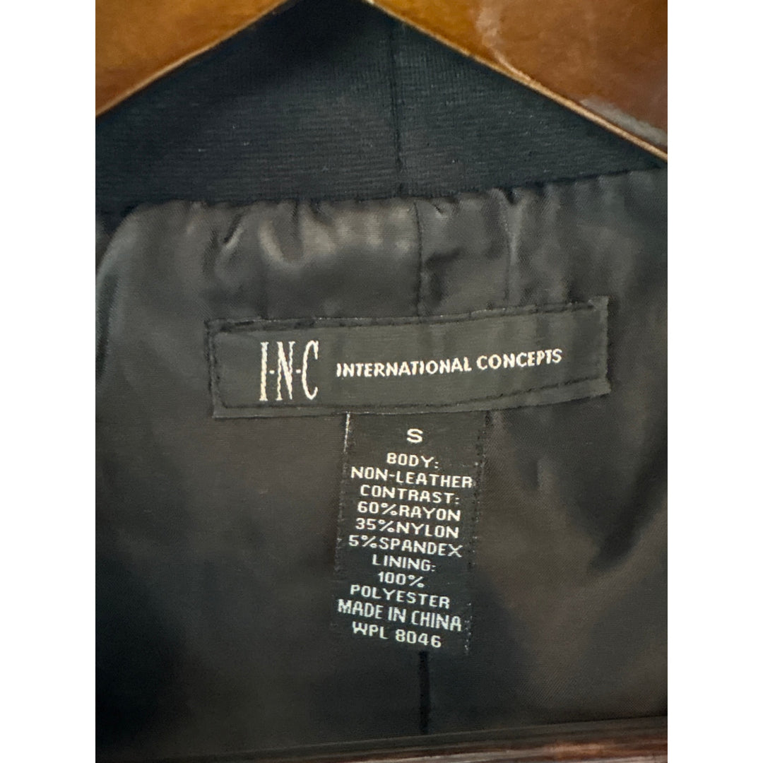 Women’s I.N.C International Concepts Medium Black Leather Motor Style Jacket