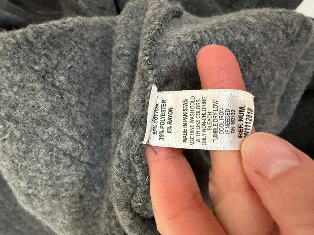Jeep Graphic Hoodie Gray Pullover Kangaroo Pocket Fits XL