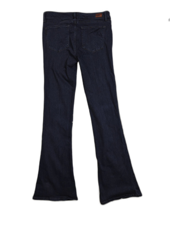 Paige Lou Lou Womens Dark Indigo Flare Jeans Size 31 Premium
