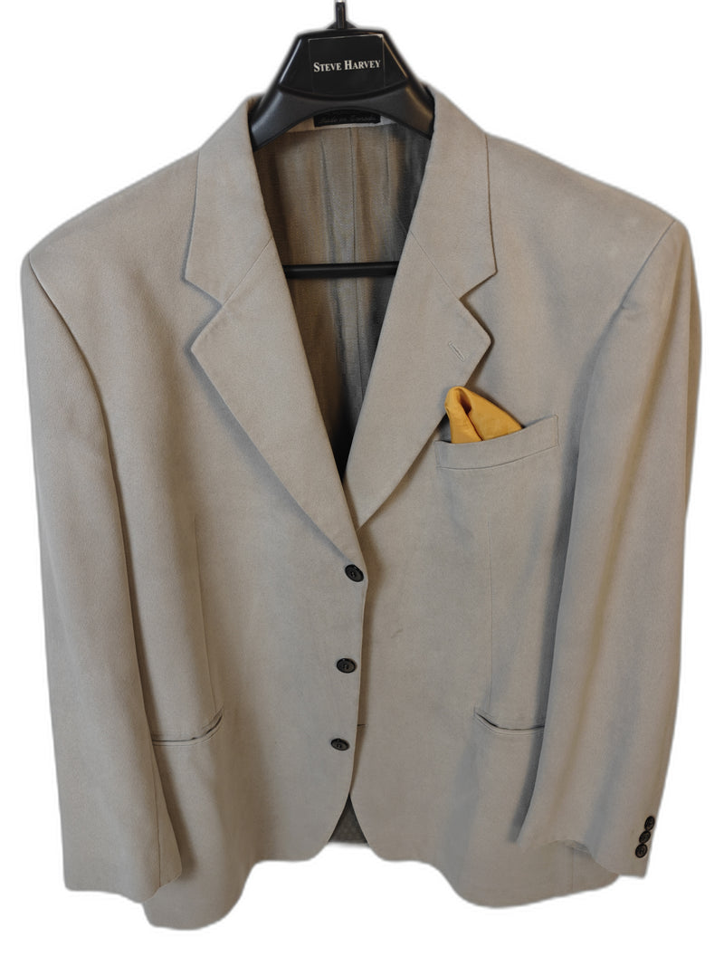 Bachrach Men's 48R Beige Tan Sport Coat Blazer Made in Canada Classic 3-Button Jacket