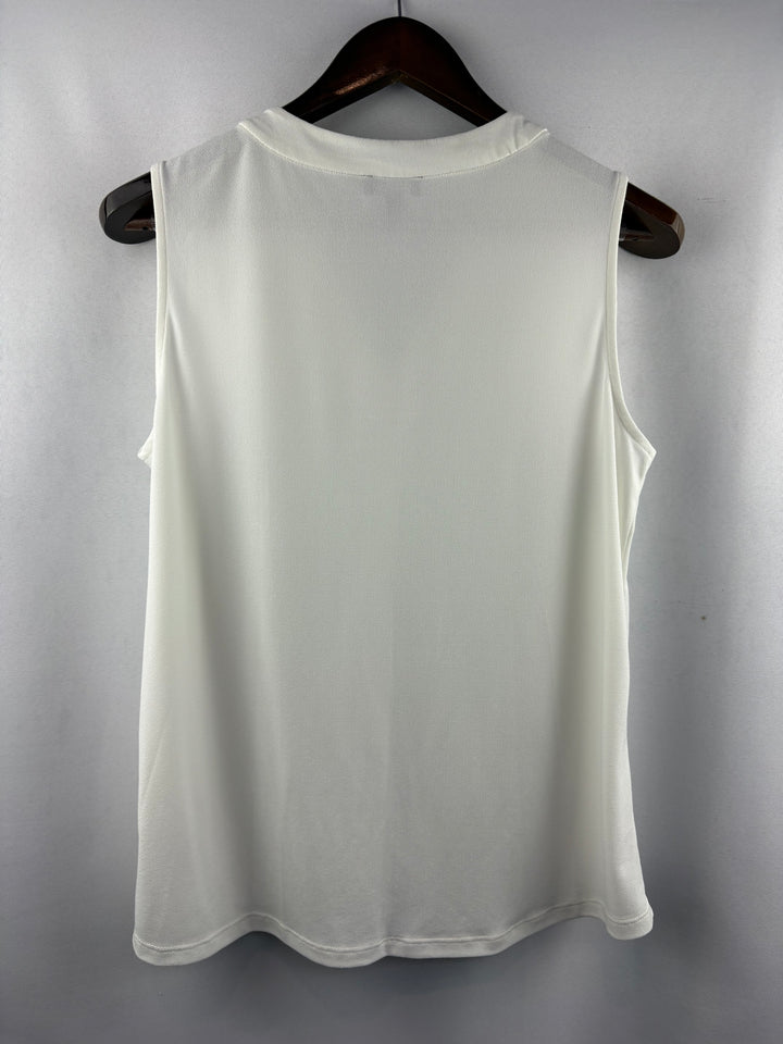 Women’s Jones New York Medium White Sleeveless Blouse