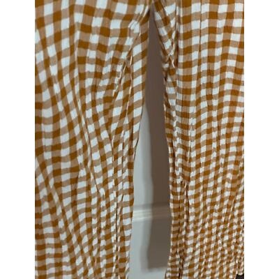 Saylor Brown/White Checkered Jumpsuit Size XS