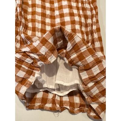 Saylor Brown/White Checkered Jumpsuit Size XS