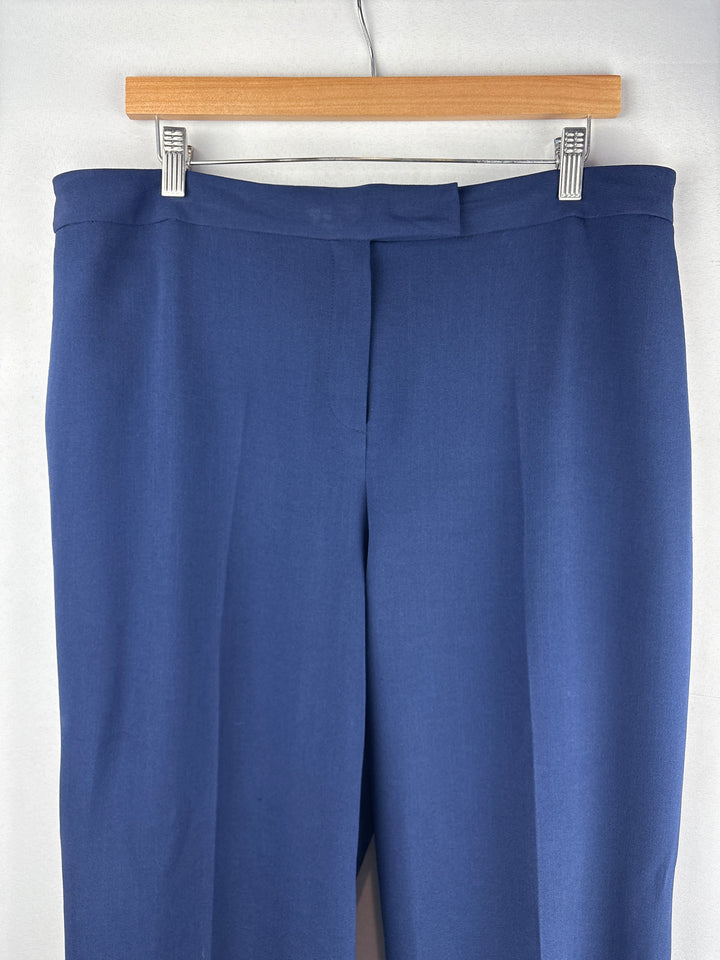 Women’s Kasper Size 14W Navy Pleated Dress Pants