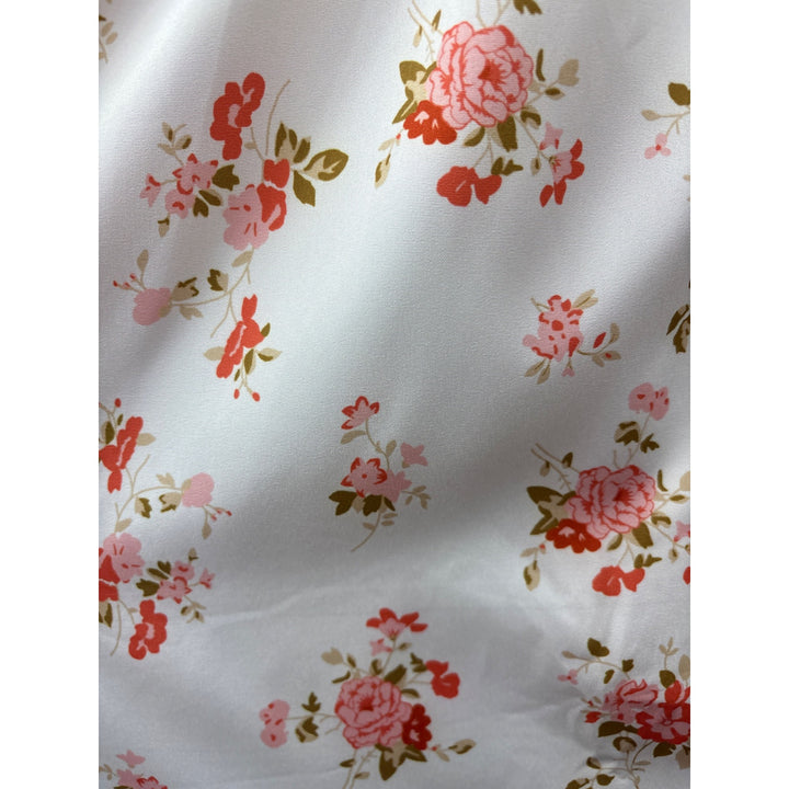 Women’s Scarlet Darkness Large Cream Corset Style Maxi Dress w/ Orange Florals