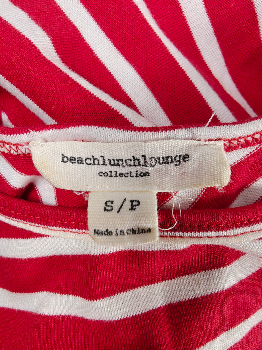 Women’s Beach Lunch Lounge A-Line Tank Dress Red White Stripe Size S/P